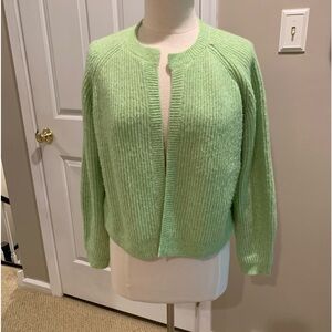 Topshop Mint Green Crop Cardigan